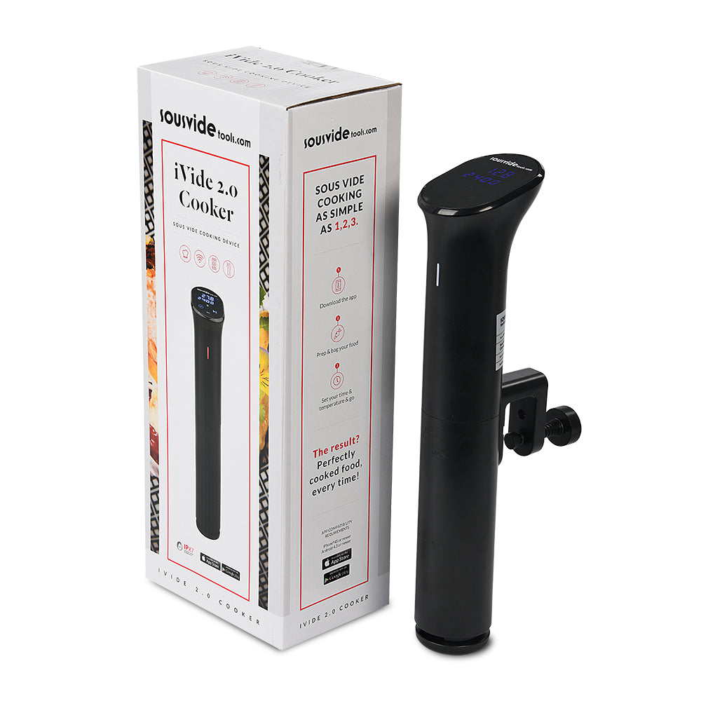iVide 2.0 WiFi Sous Vide Cooker – Precision Immersion Circulator, 1200W, 0.1°C Accuracy, App Recipes, Quiet Operation, 30L Capacity